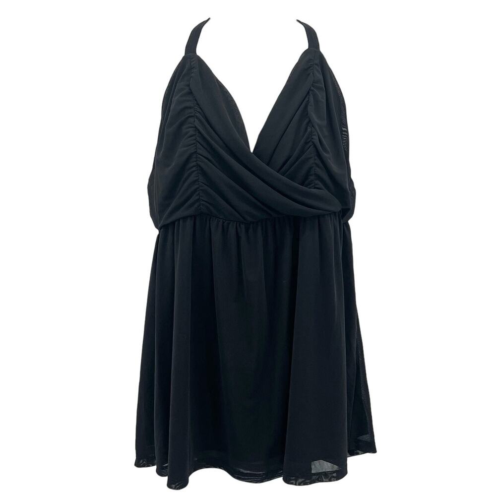 Torrid Chiffon Babydoll Cami Top NWT sz 1X Black Strappy Lightweight